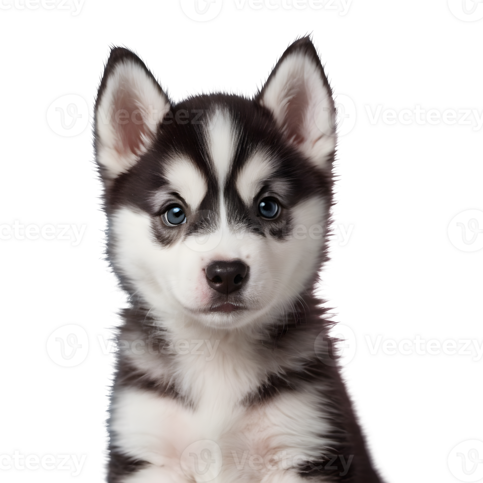 AI generated Picture of an adorable husky puppy isolated png