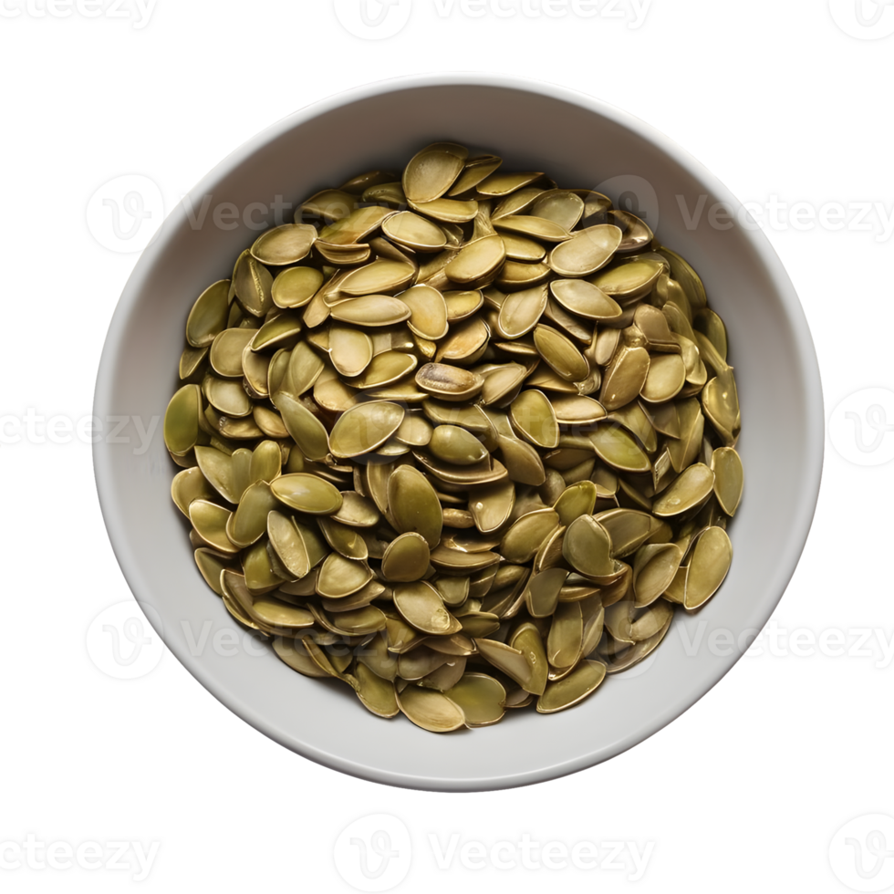 AI generated Pumpkin seeds cooked on a stove isolated png