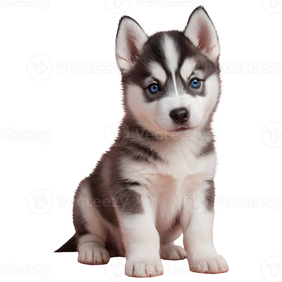 AI generated Picture of an adorable husky puppy isolated png