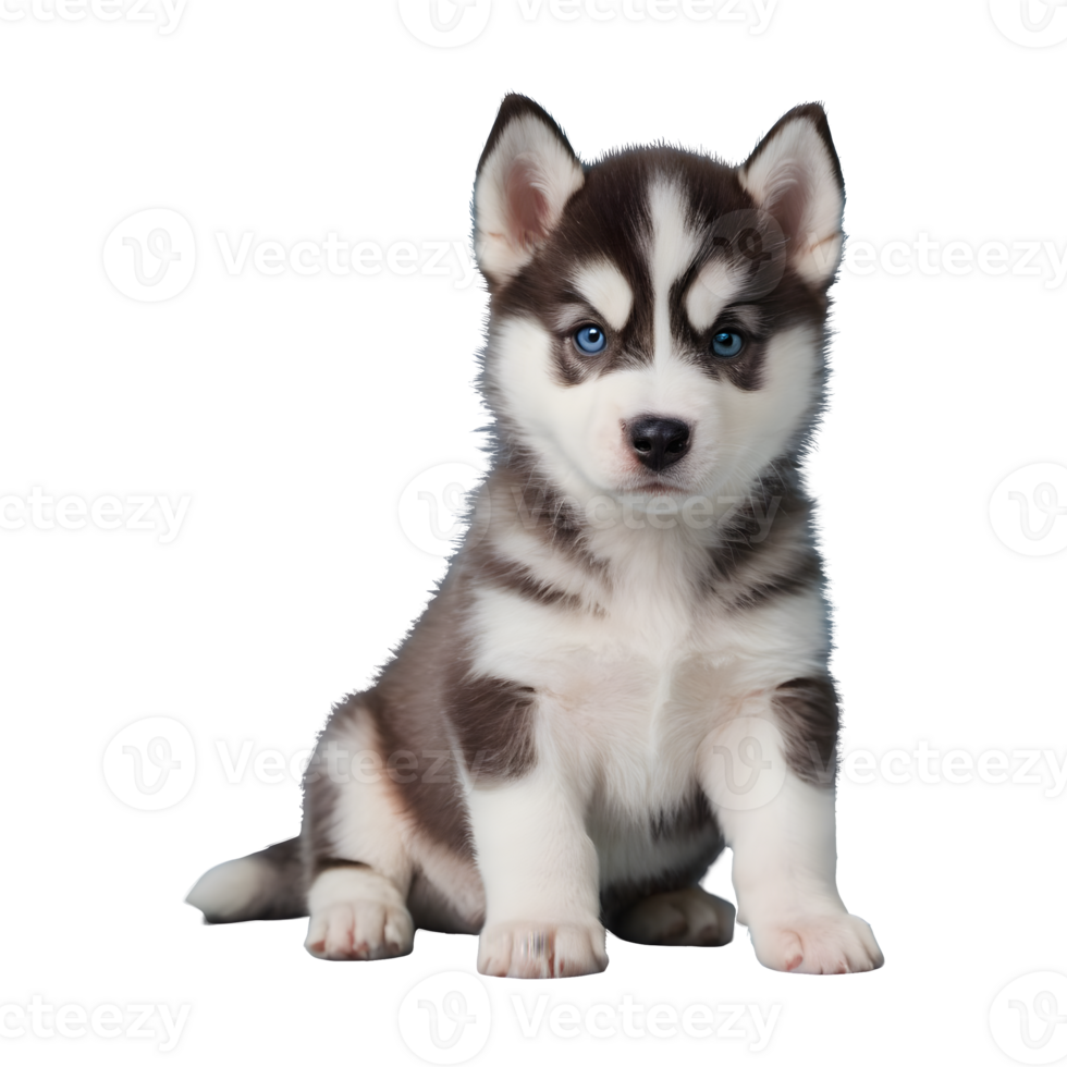 AI generated Picture of an adorable husky puppy isolated png