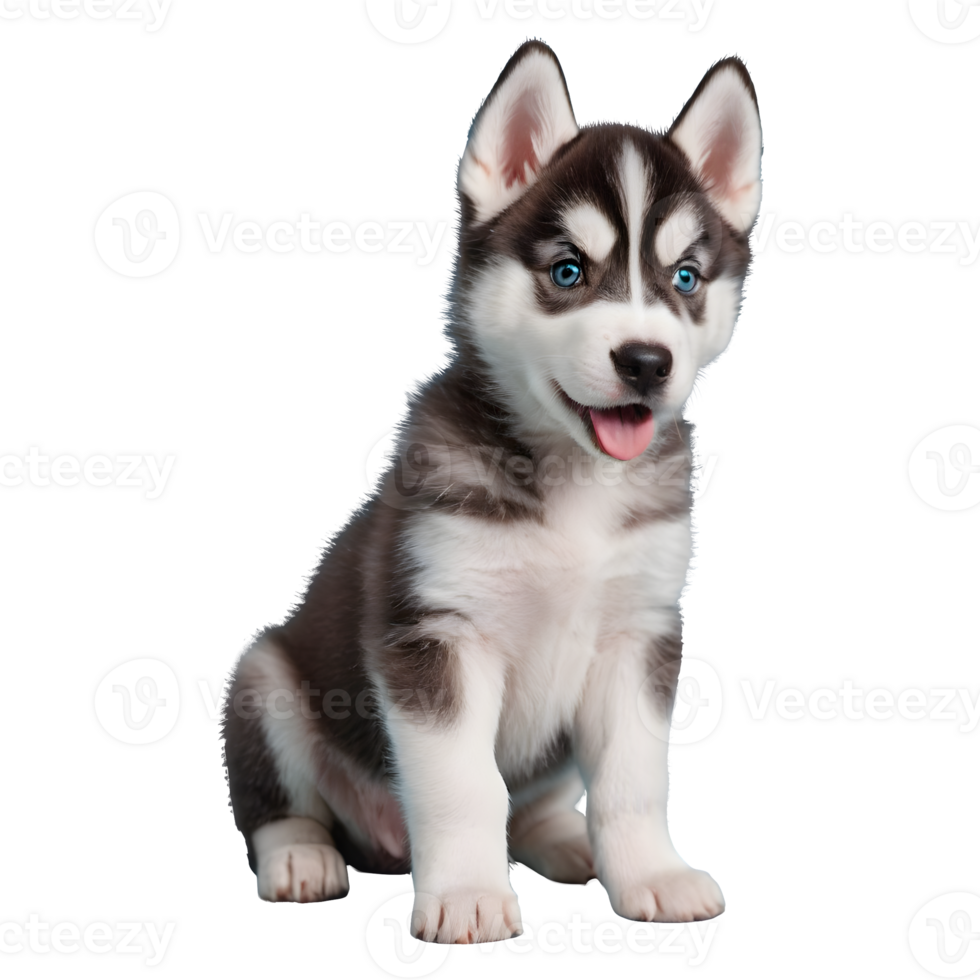 AI generated Picture of an adorable husky puppy isolated png