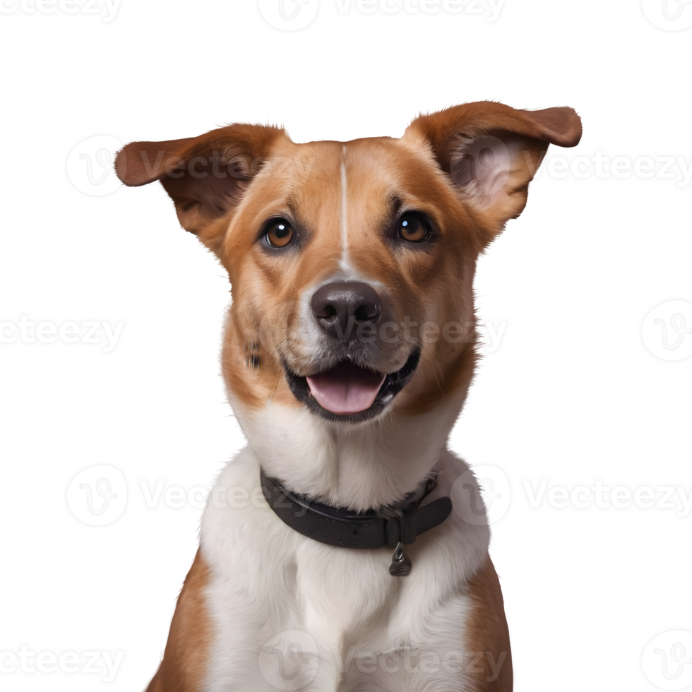 AI generated Dog isolated on transparent background with portrait png