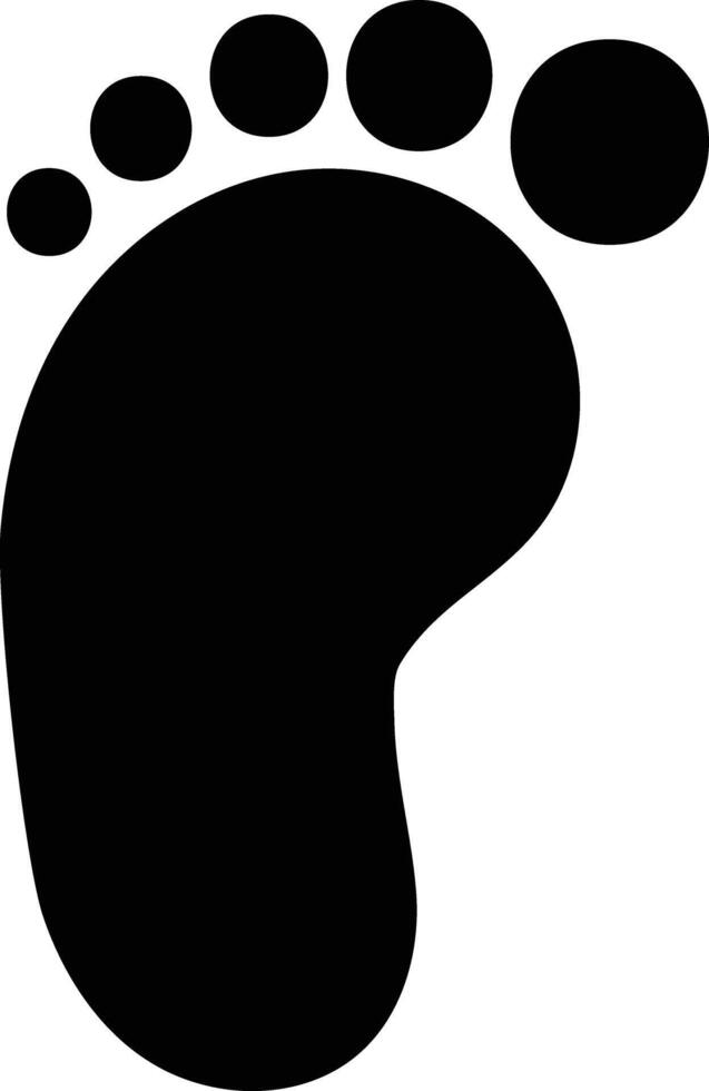 Simple Baby Footprint Hand Drawn Icon. vector