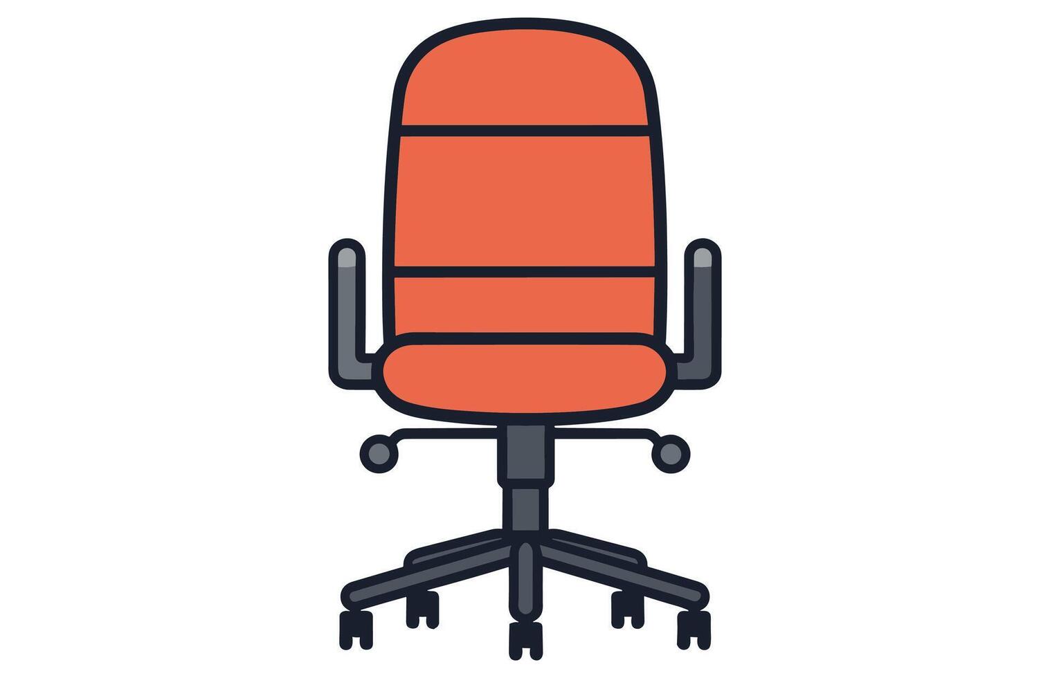 office chairs vector illustration, Office chair or desk chair in various points of view illustration