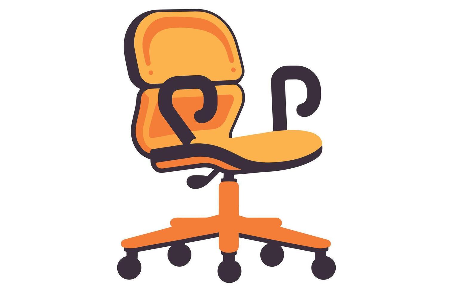 office chairs vector illustration, Office chair or desk chair in various points of view illustration