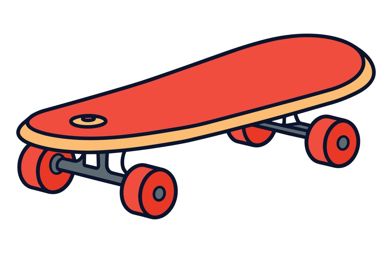 Skateboard Icon color vector, skateboard sport illustration vector
