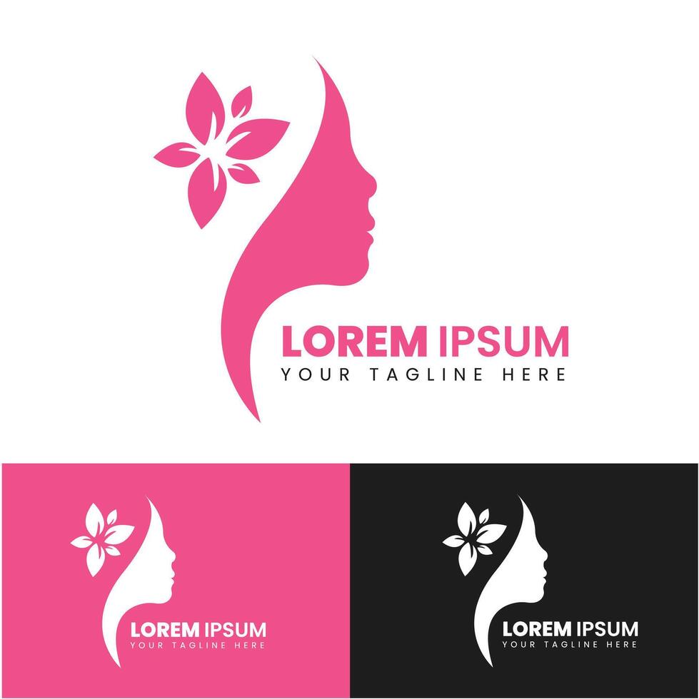 Modern beauty logo template design vector