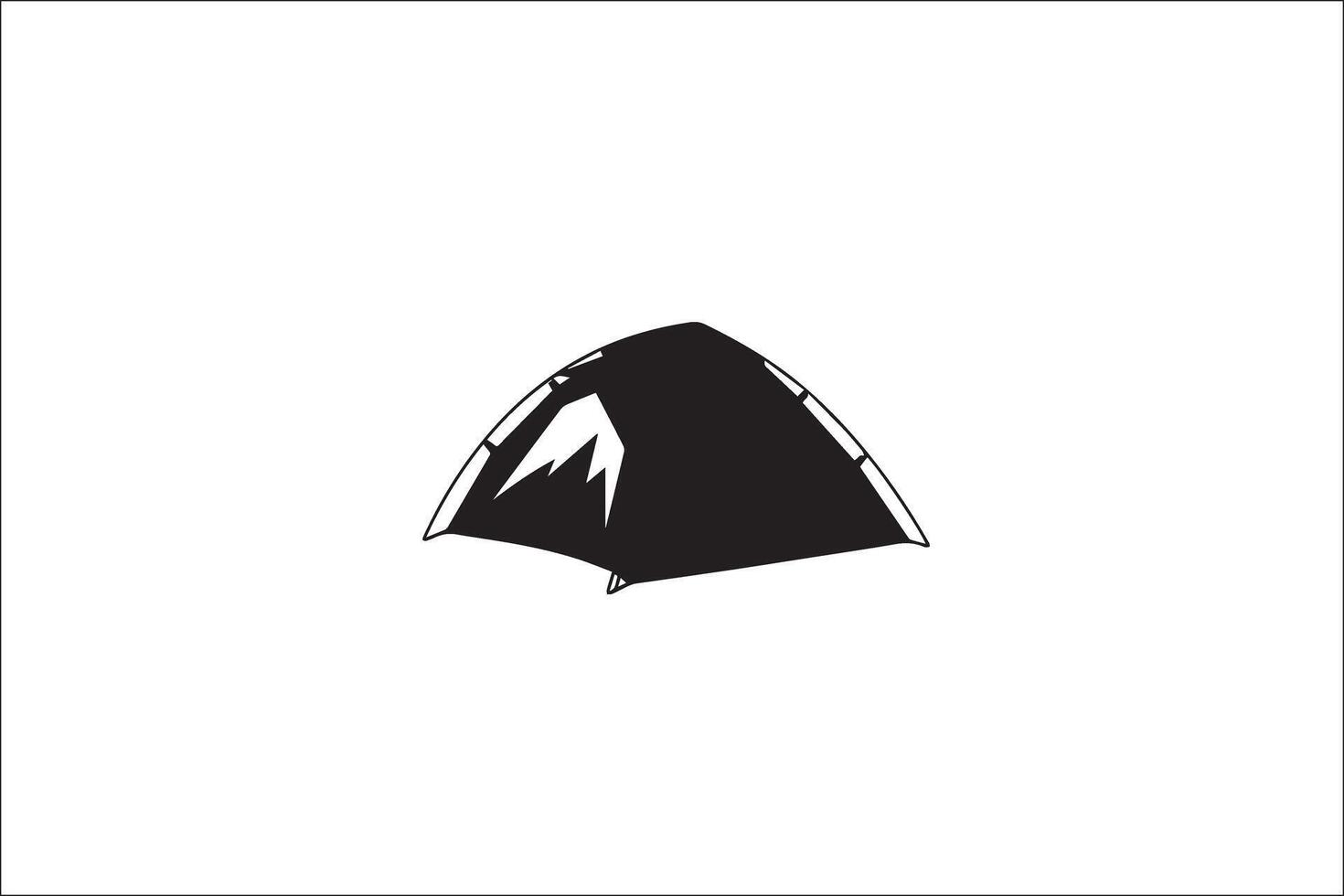 Camping elements vector silhouette, Camping tent, Camping cam, Camping bus, van, tree