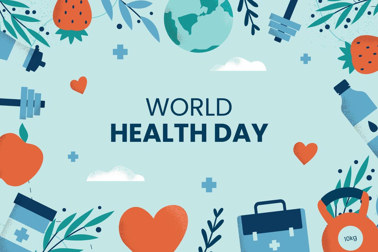 Hand drawn background for world health day vector