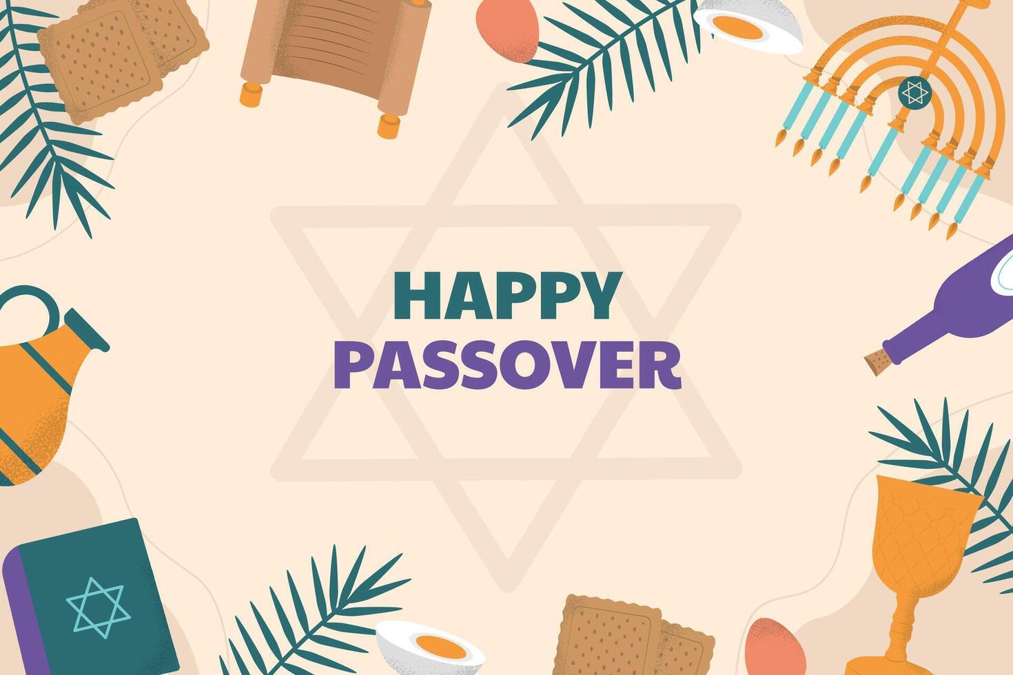 Vector hand drawn passover background