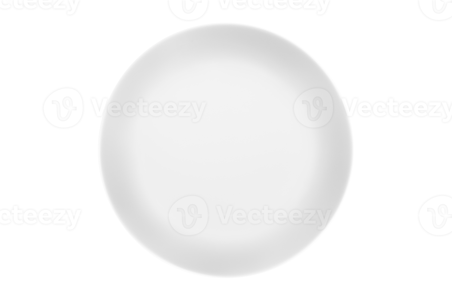 Cooking template - top view of an empty white plate isolated on a background. png