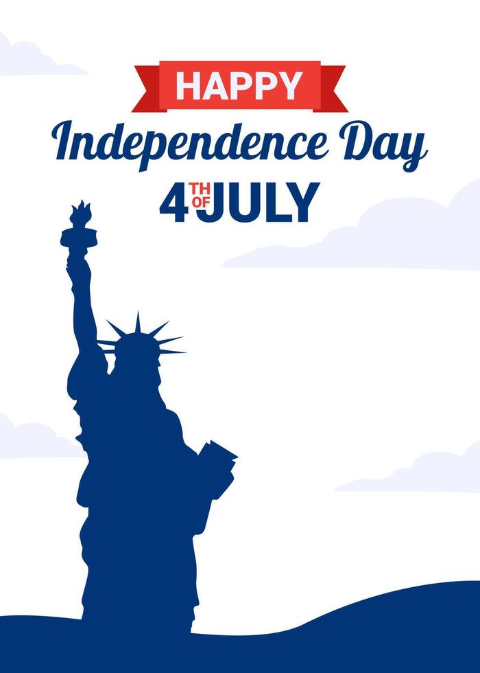 Happy Independence Day, Fourth of July background, USA Independence Day banner Vector illustration.