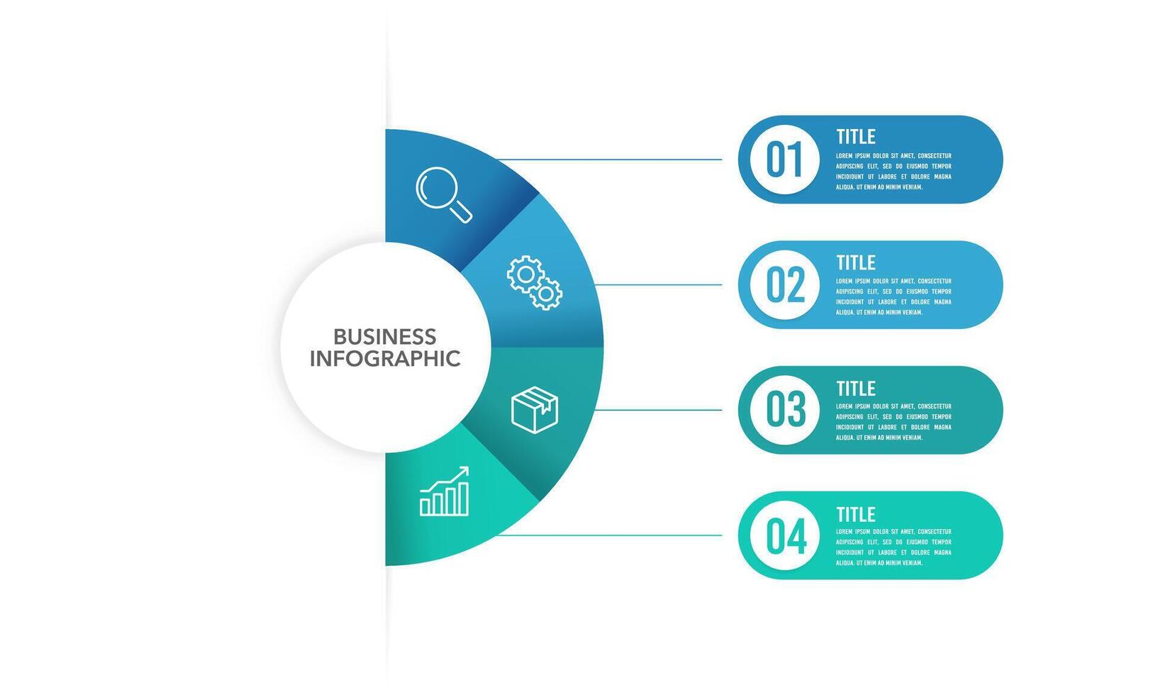 Infographic annual report design template. Business presentation concept with 4 step or options. Vector illustration.