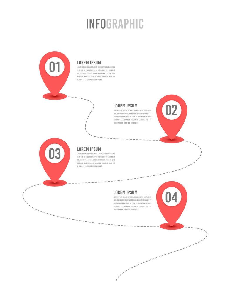 Infographic roadmap pins design template. Business presentation, Timeline and Milestone.Vector illustration. vector