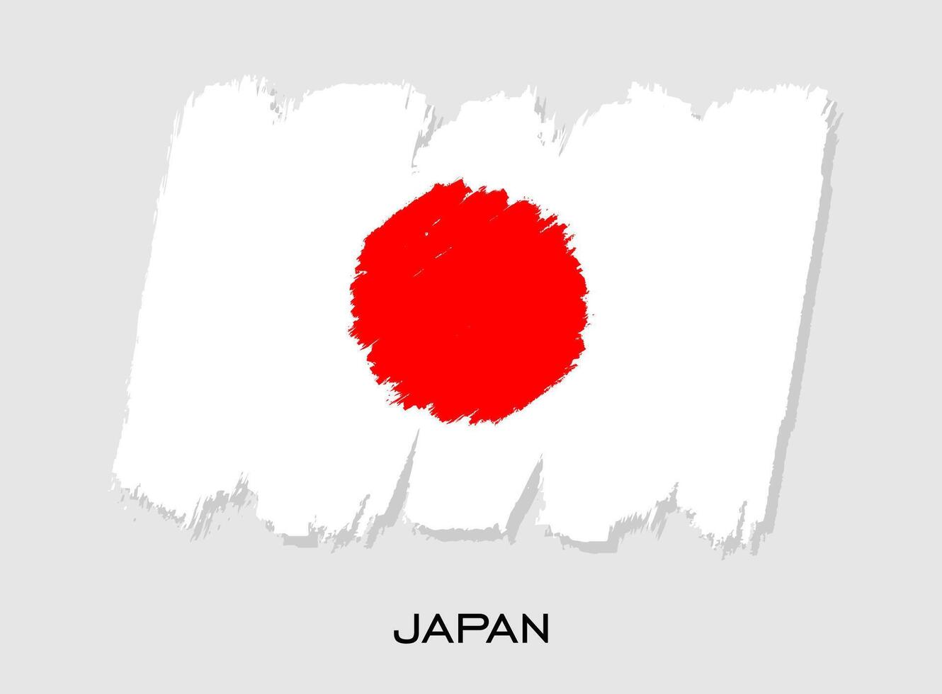 de japon bandera cepillo carrera diseño. nacional bandera de Japón vector