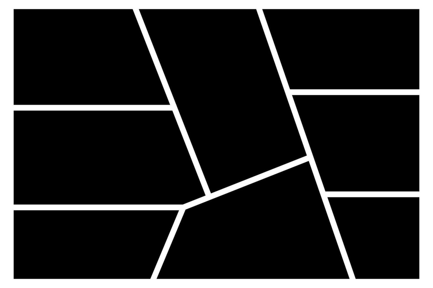 Black Photo Frame Collage Collection Template Design vector