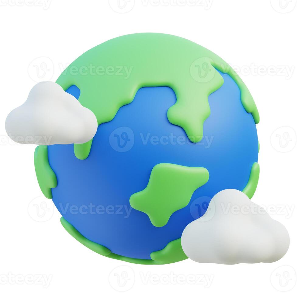 Planet Earth 3d icon photo