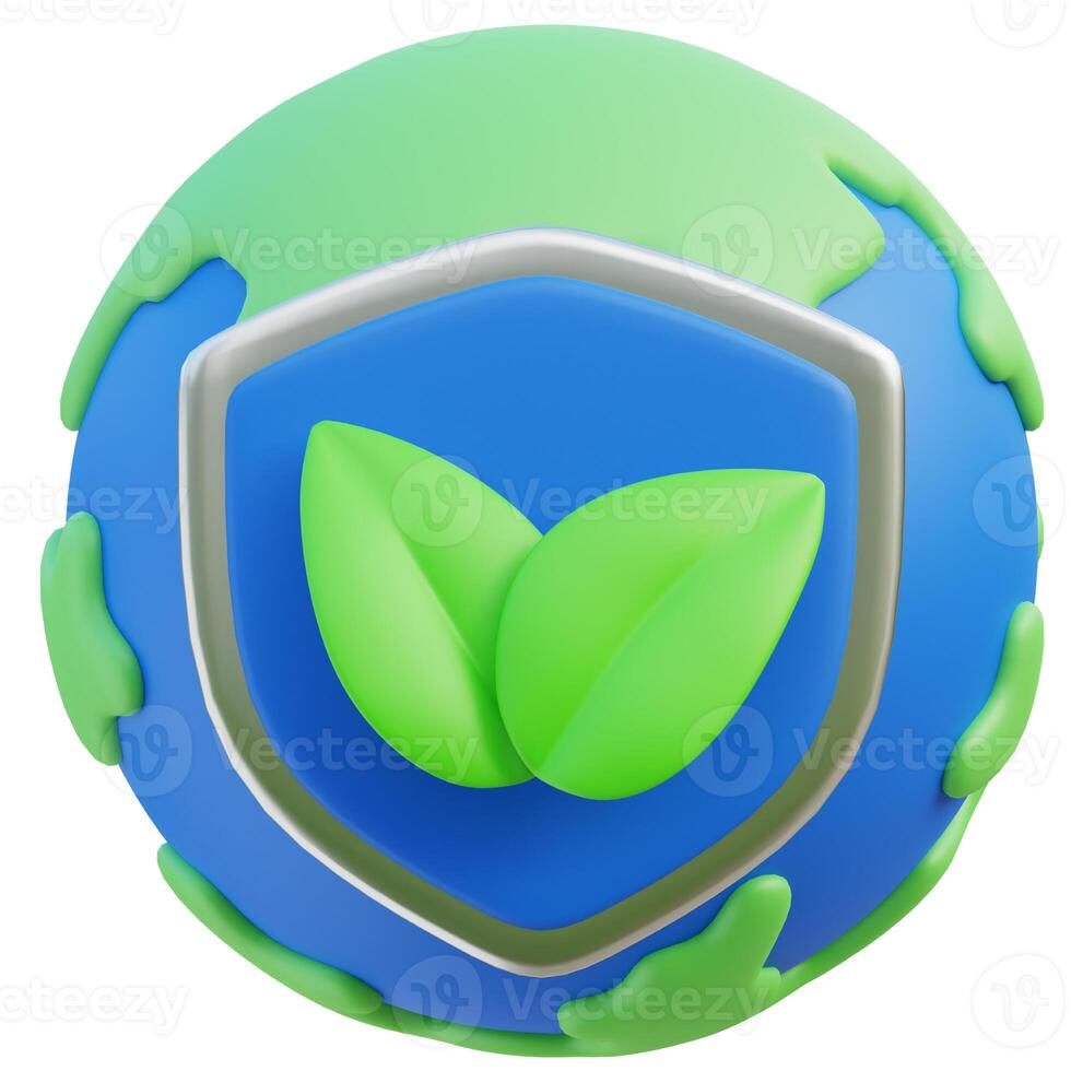 Environmental protection 3D icon photo