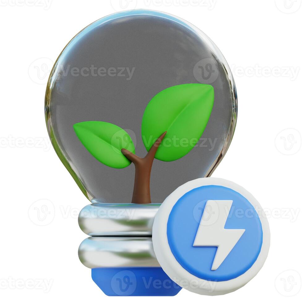 eco energía 3d icono foto