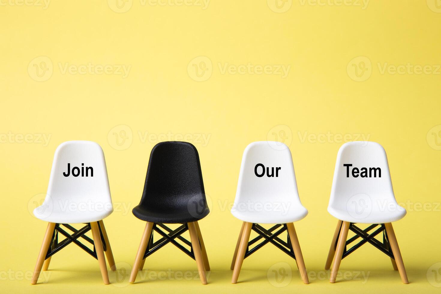 Row of chair with the word Join our Team. photo