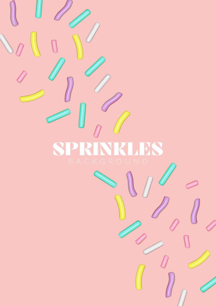 Sprinkles festive colorful design vector