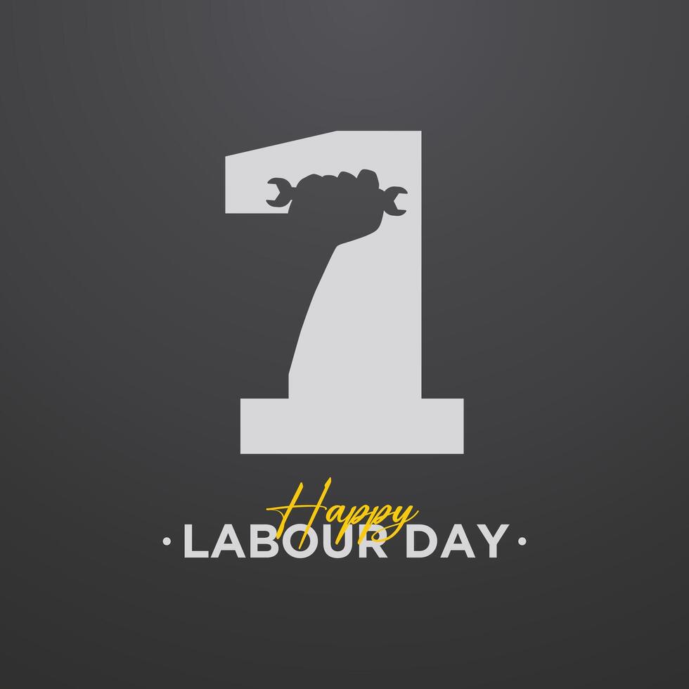 1st may happy international labour day vector