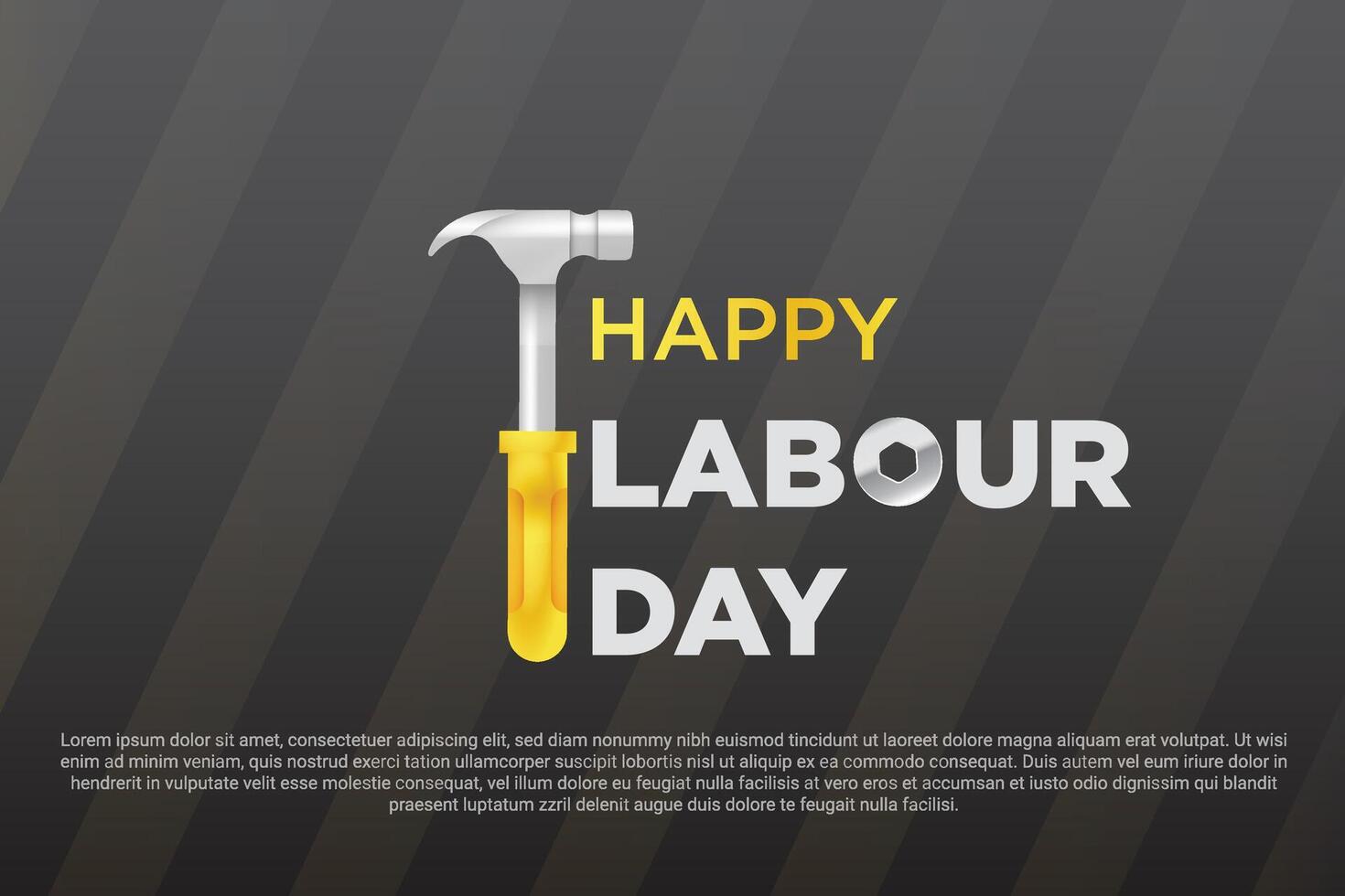 International workers day labour day may day template vector