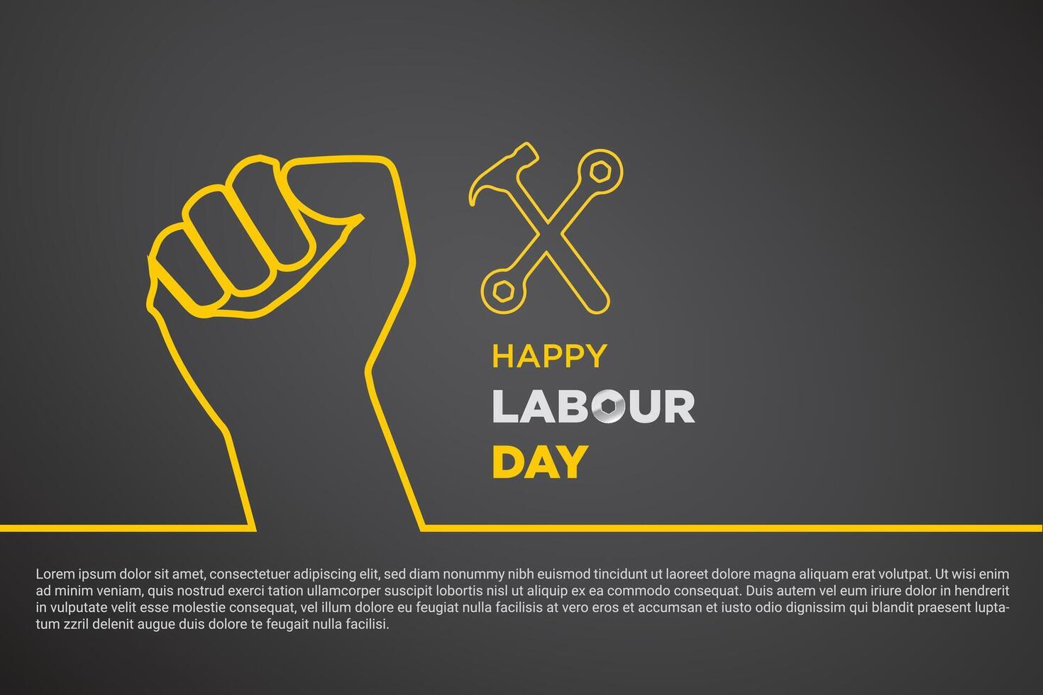 International workers day labour day may day template vector
