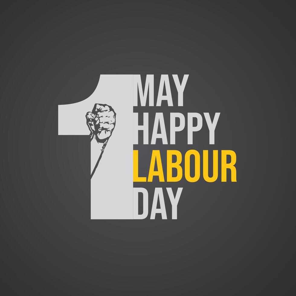 1st may happy international labour day vector