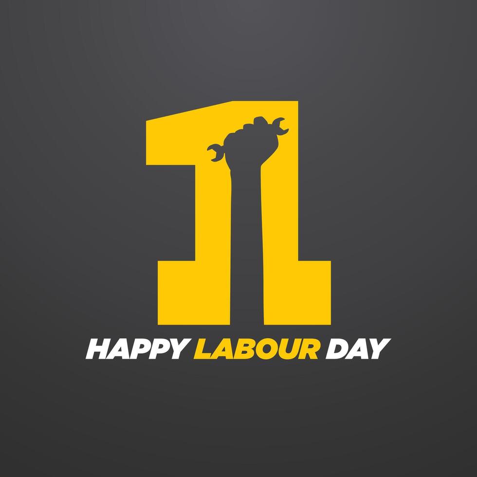 1st may happy international labour day vector