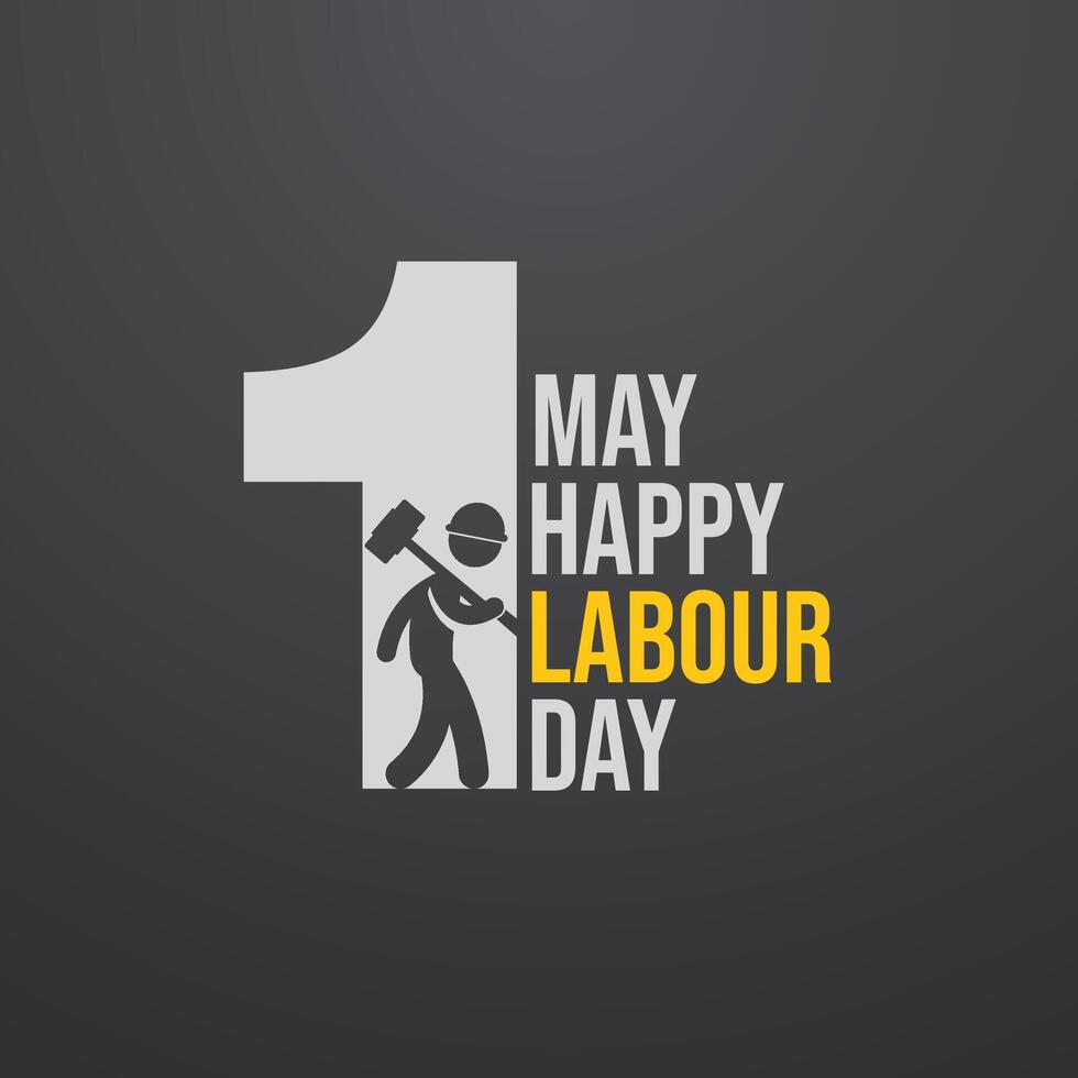 Primero mayo contento internacional labor día vector