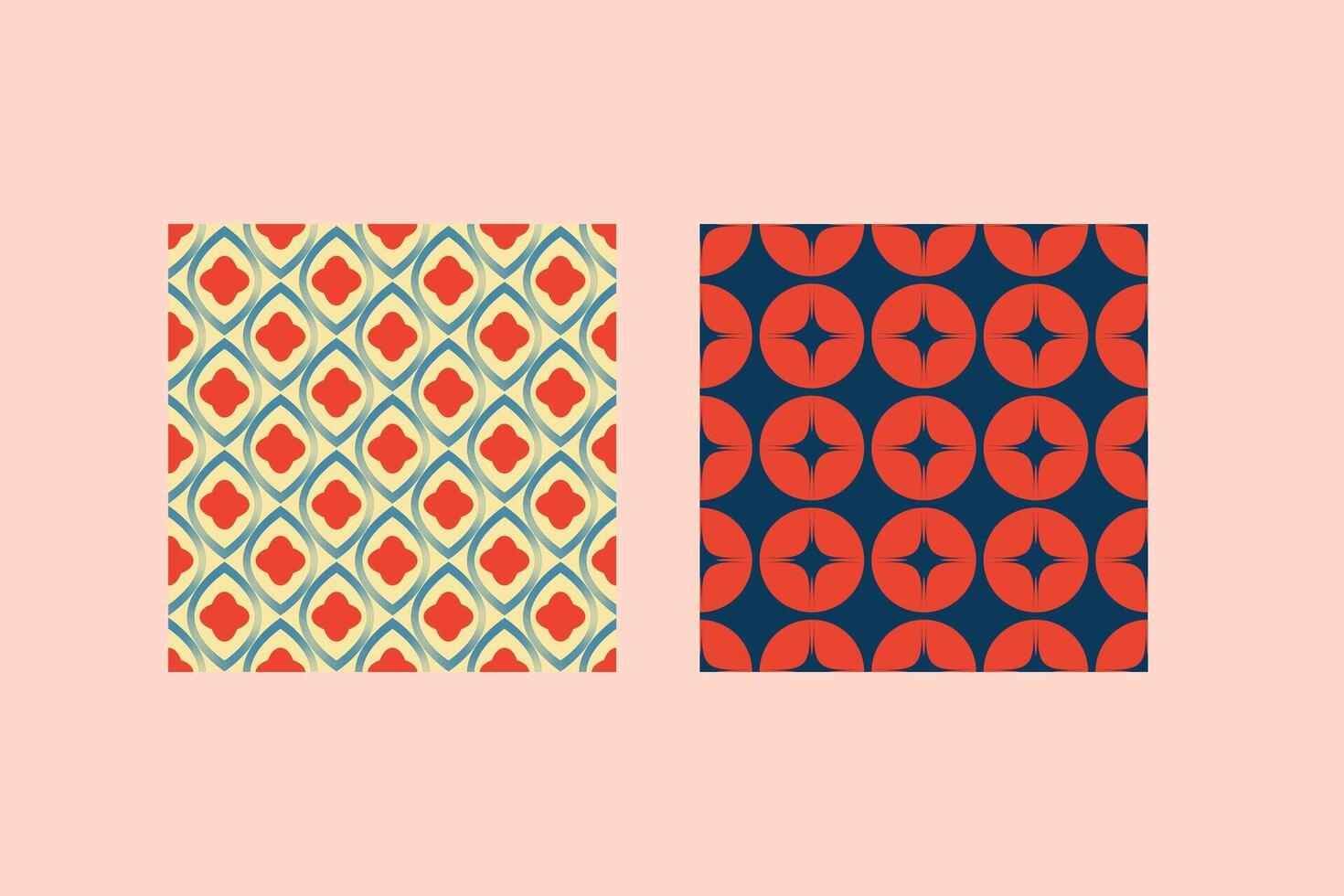 pattern retro set vector