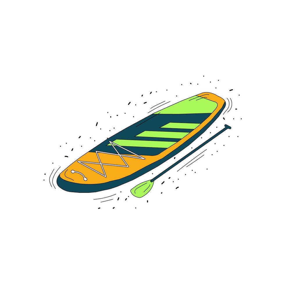 sapboard, summer holidays on the water, water sports. the logo and the icon of the dashboard in the vector. vector