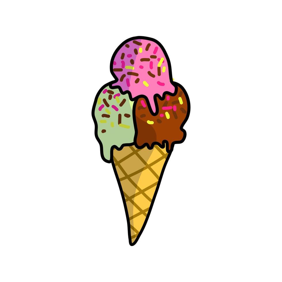 Summer flavor in every bite. Ice cold ice cream vector