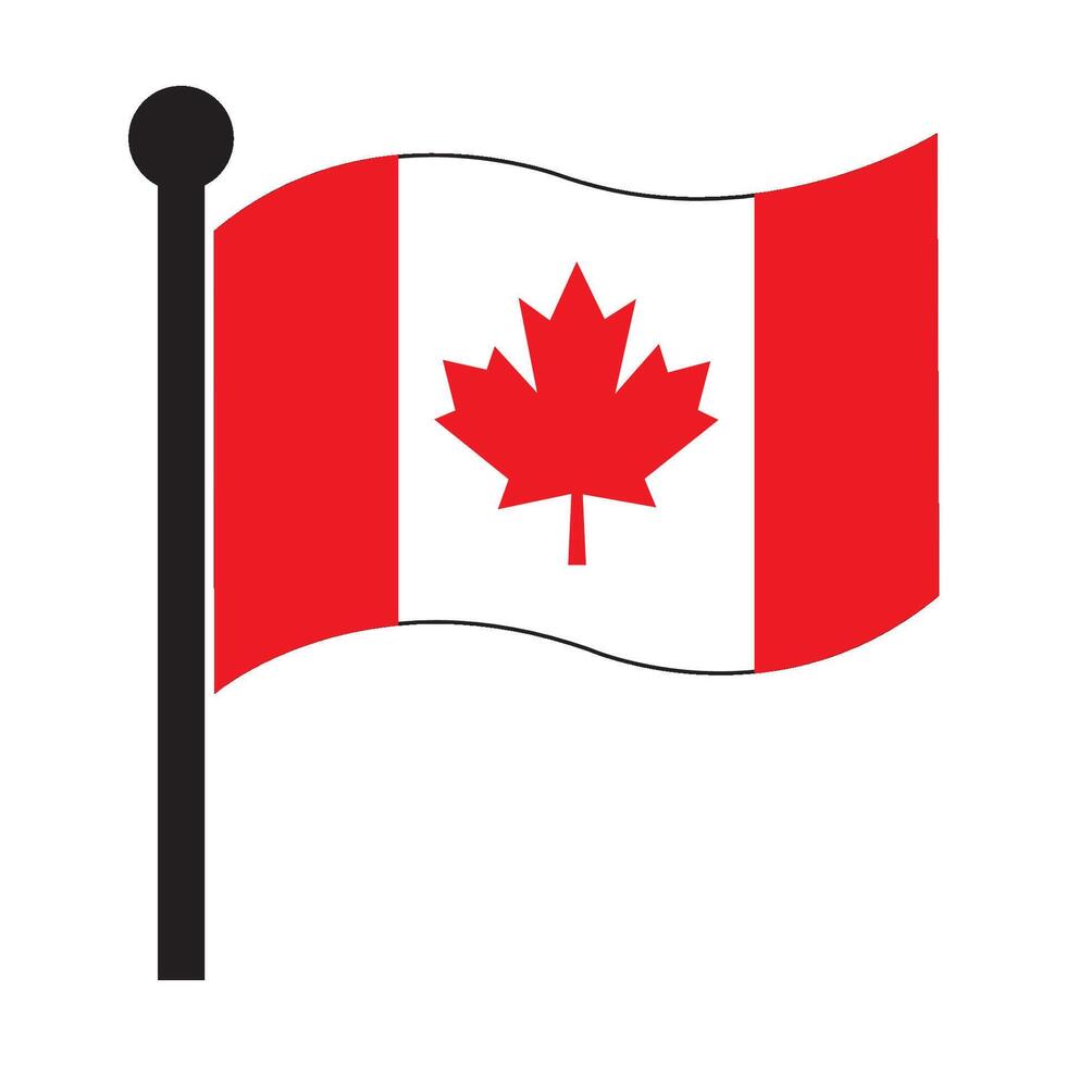 Canada national flag icon vector illustration design