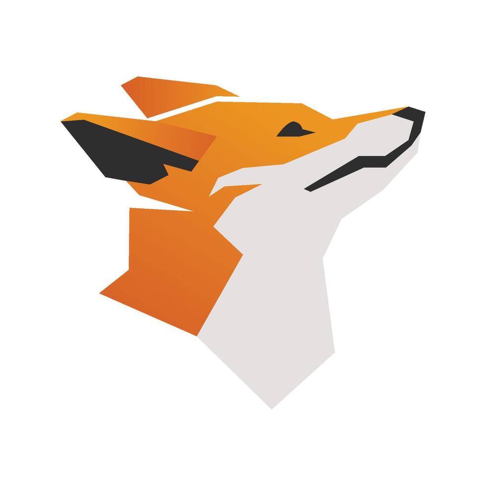 modern and unique vector illustration of fox head