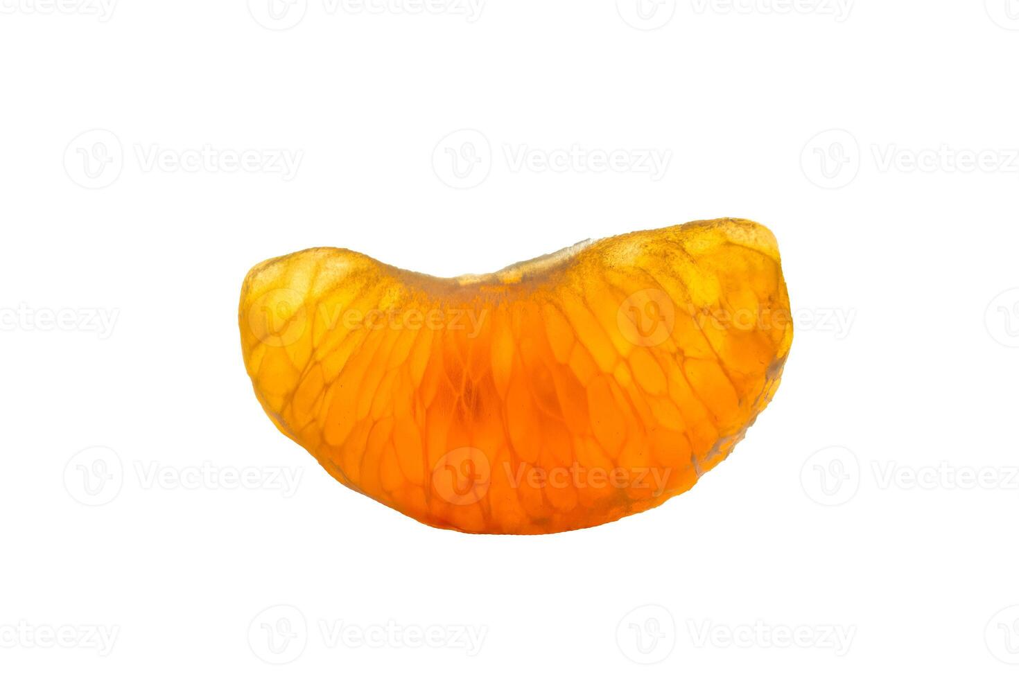 Peeled ripe segment orange fruit photo
