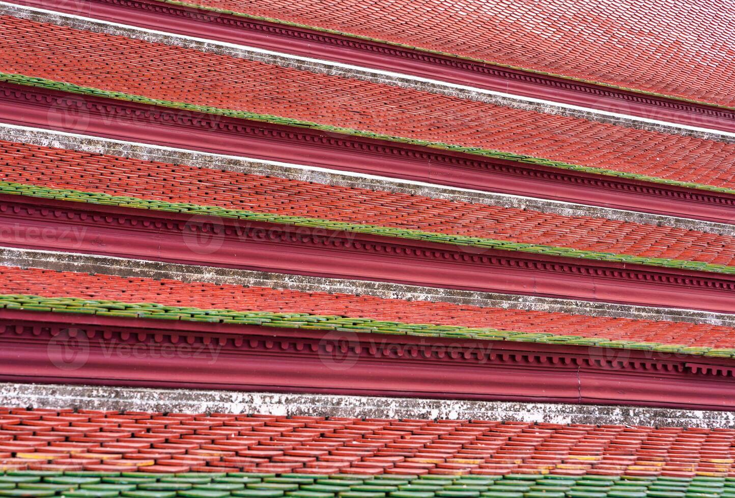 Thai church temple tiled roof background photo