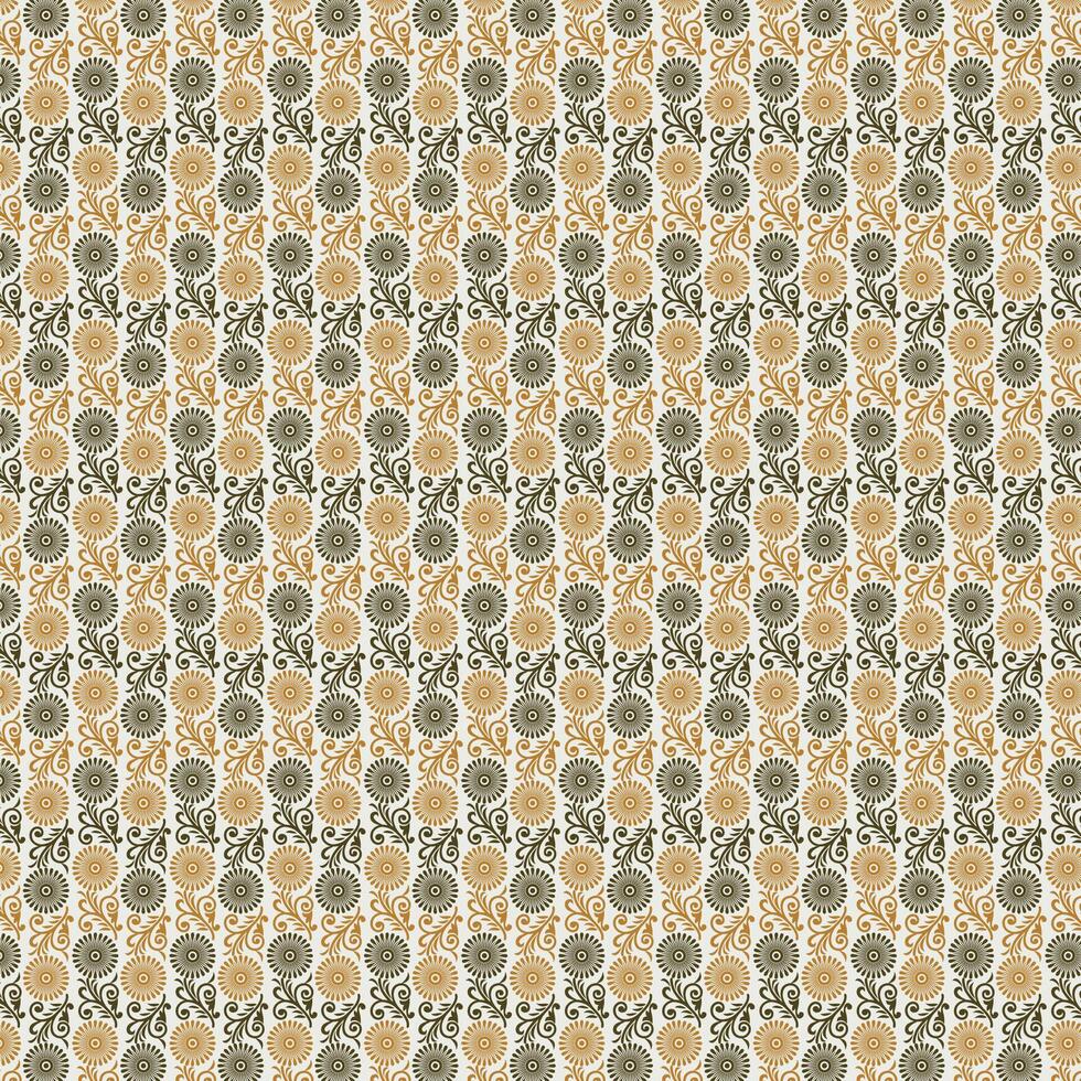 Colored seamless floral vector pattern Free Vector