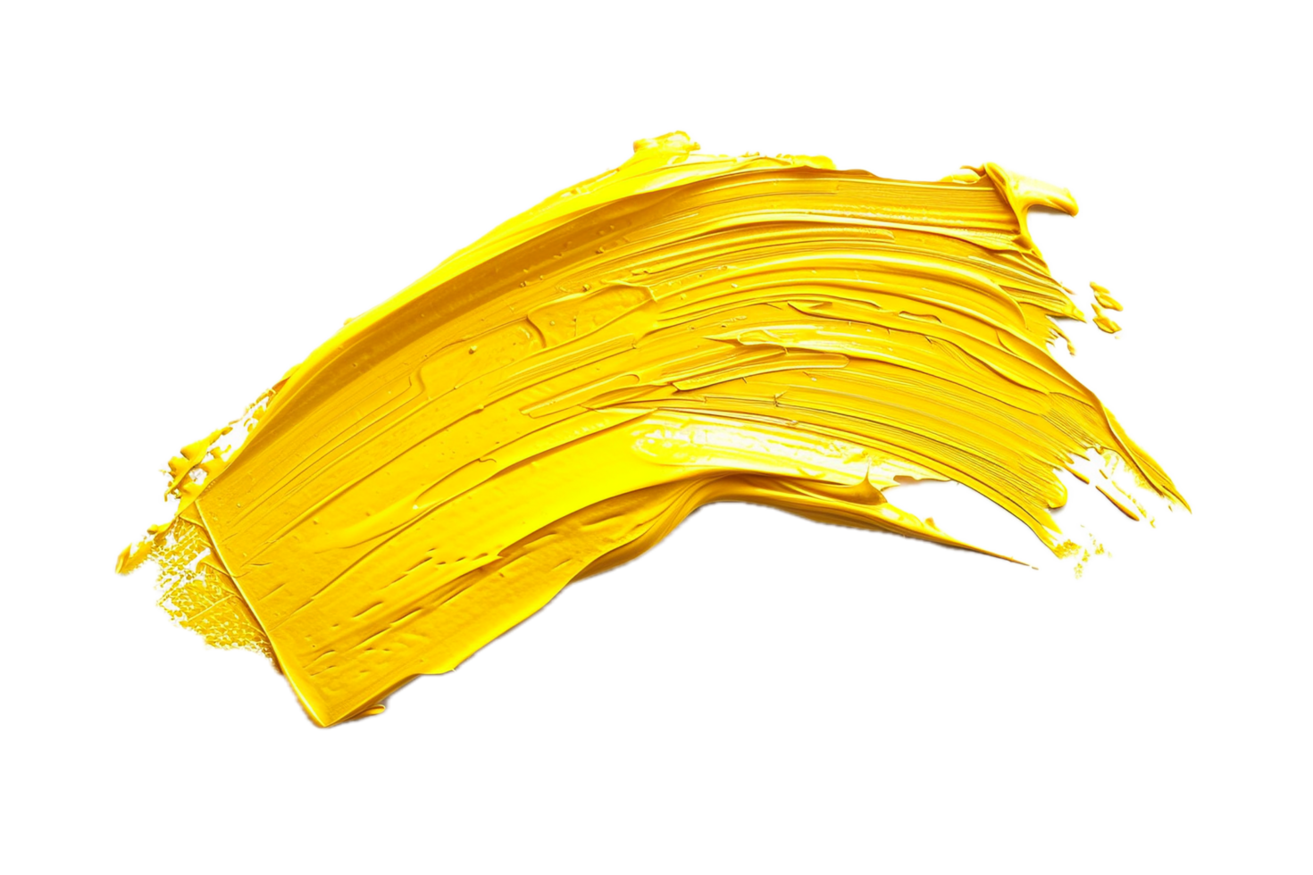 AI generated A yellow brush stroke png