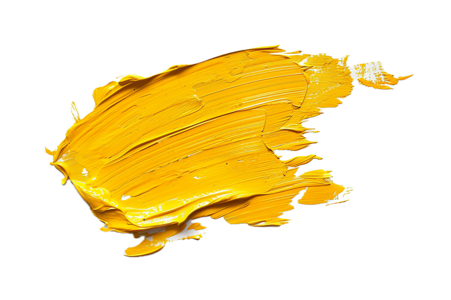 AI generated A yellow brush stroke png