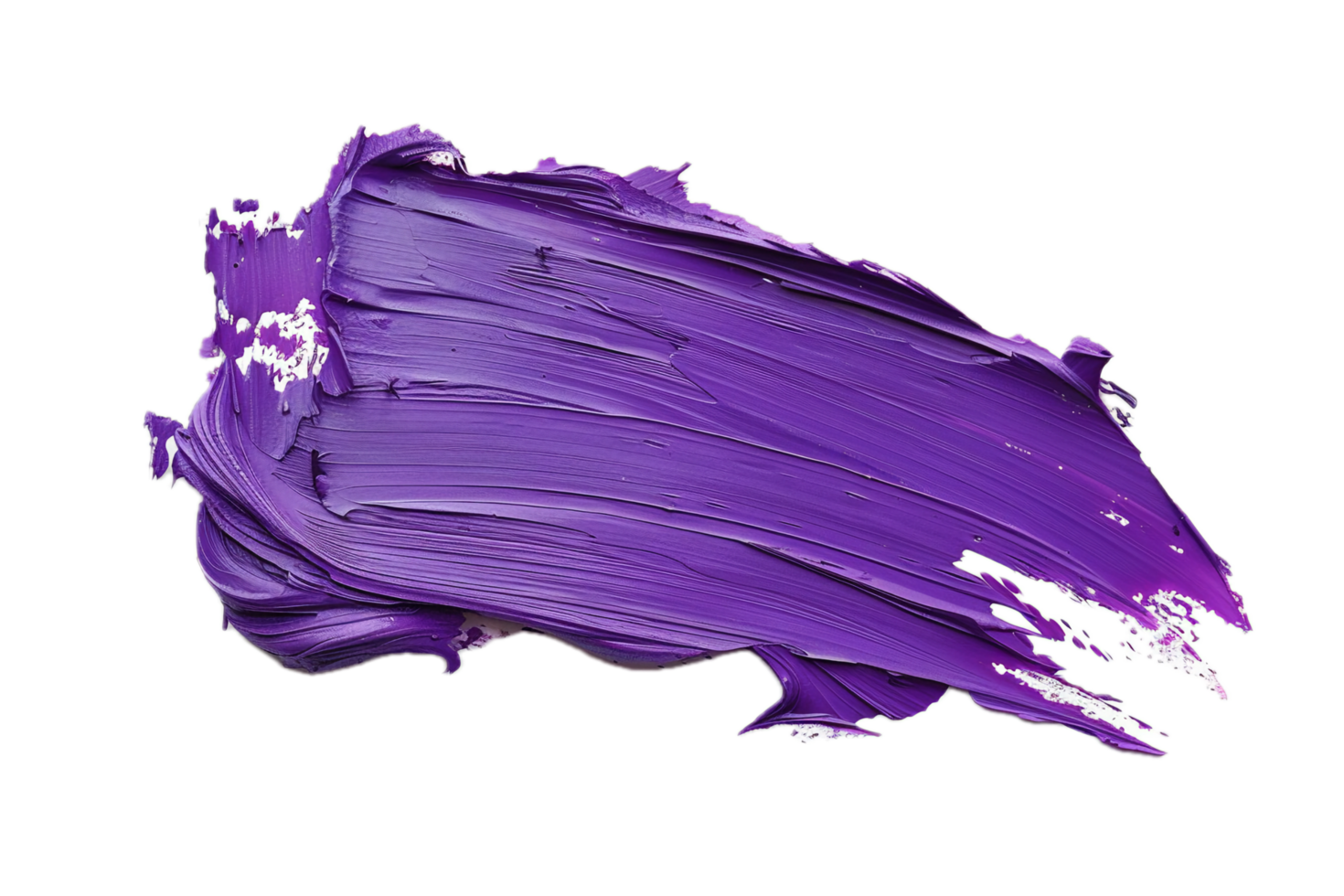 AI generated A purple paint brush stroke png
