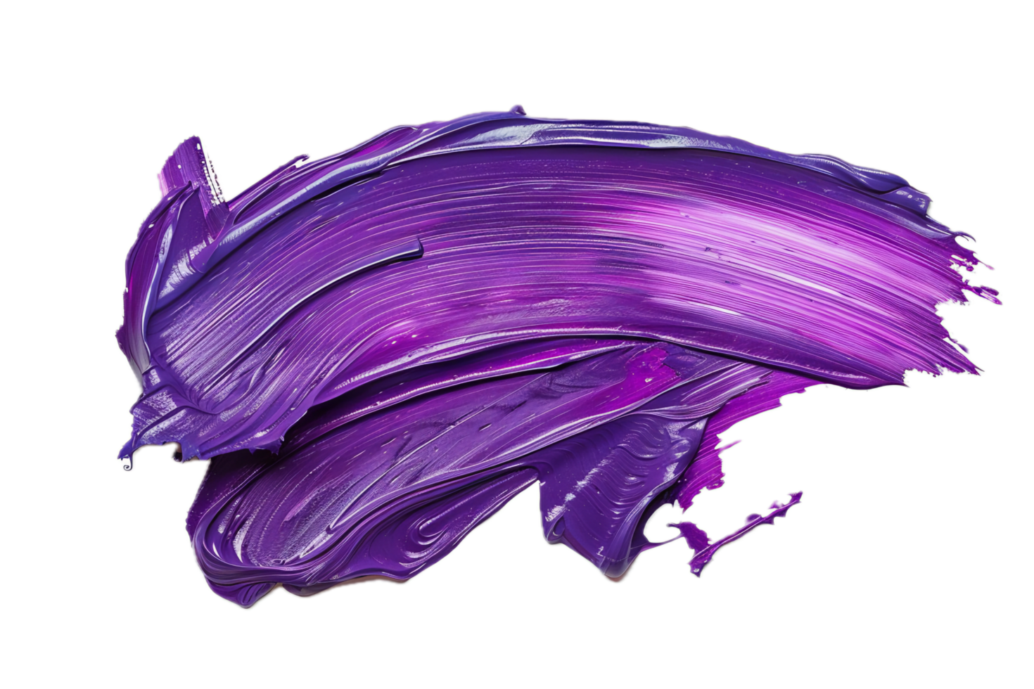 AI generated A purple paint brush stroke png