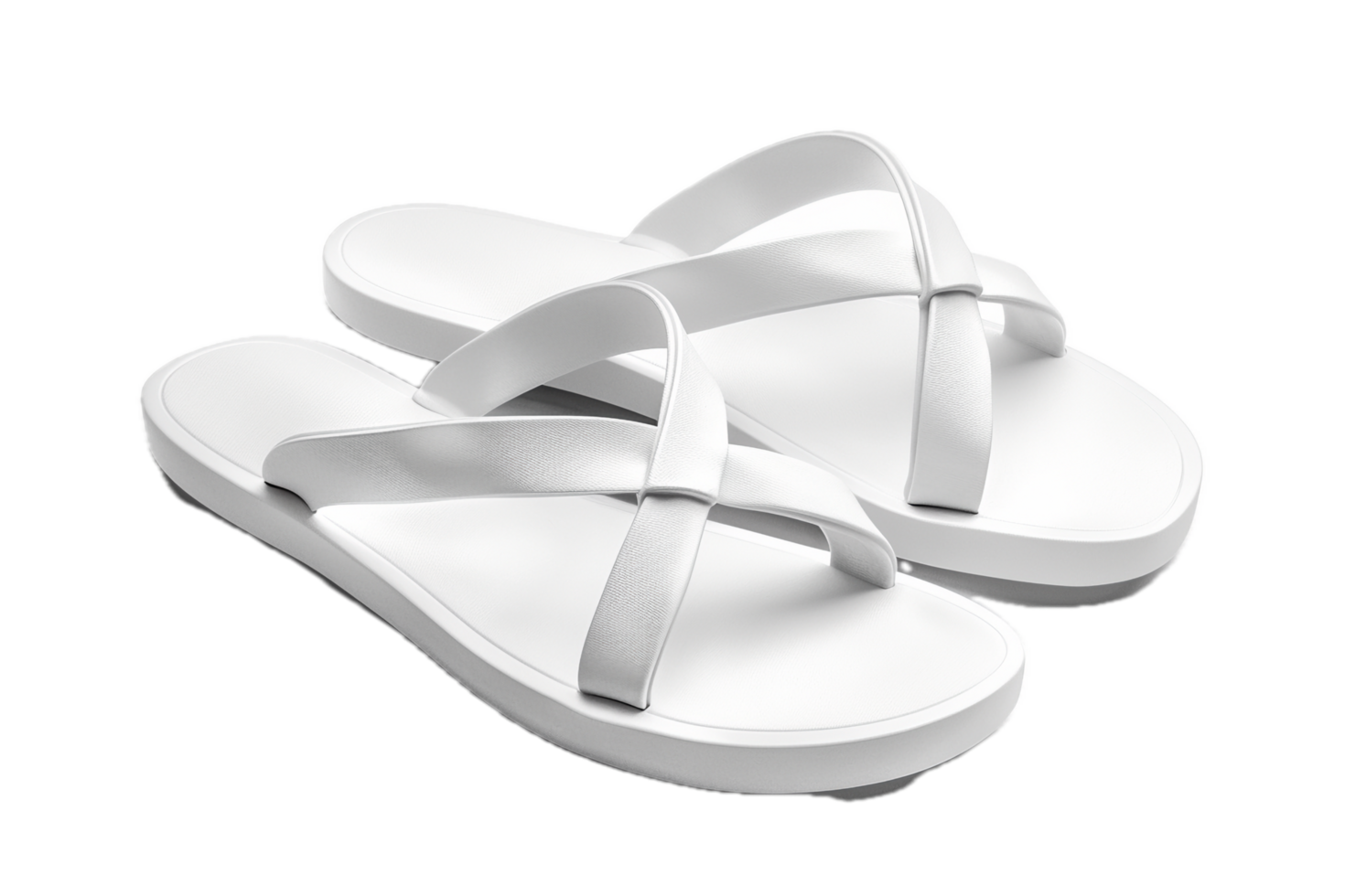 AI generated Elegant White Women's Sandals png