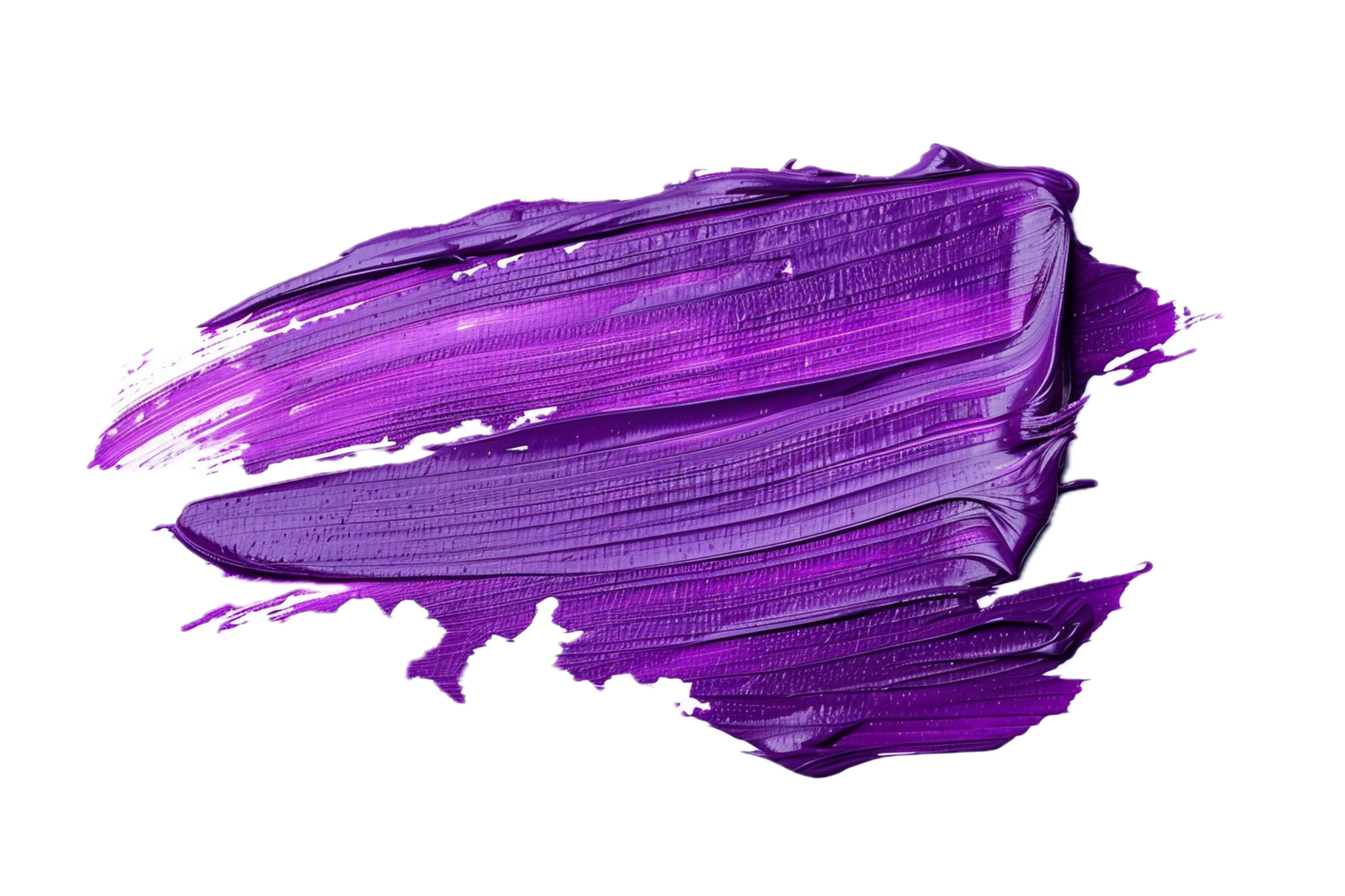 AI generated A purple paint brush stroke png