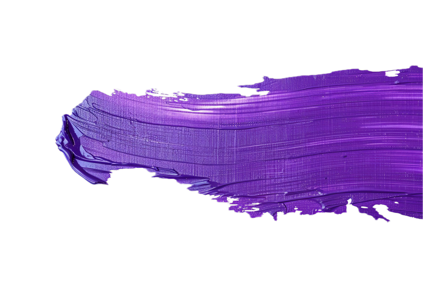 AI generated A purple paint brush stroke png
