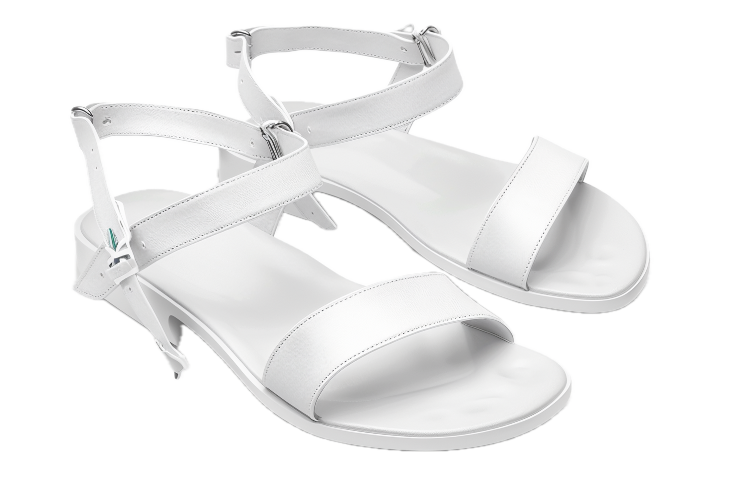 AI generated Elegant White Women's Sandals png