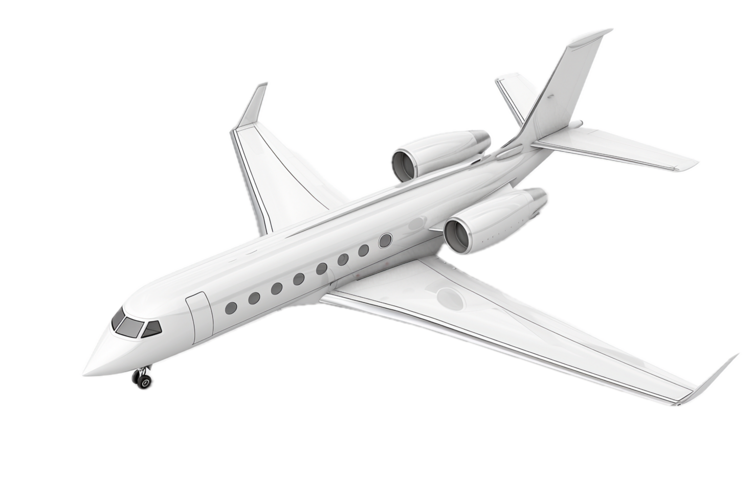 AI generated Commercial Airplane png