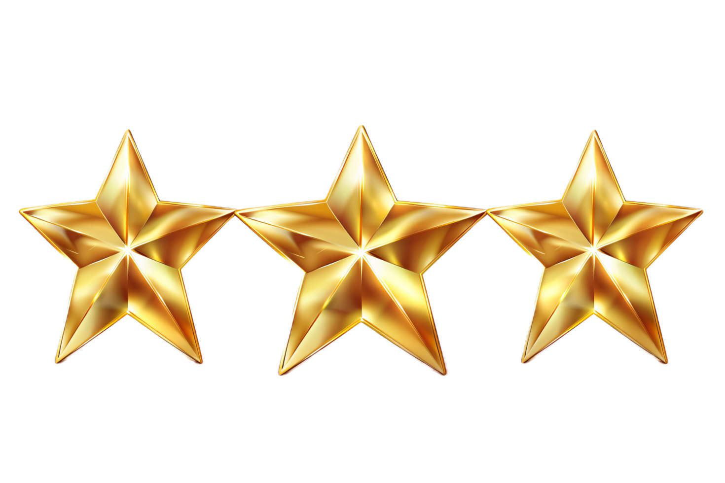 AI generated Golden Stars Shining png