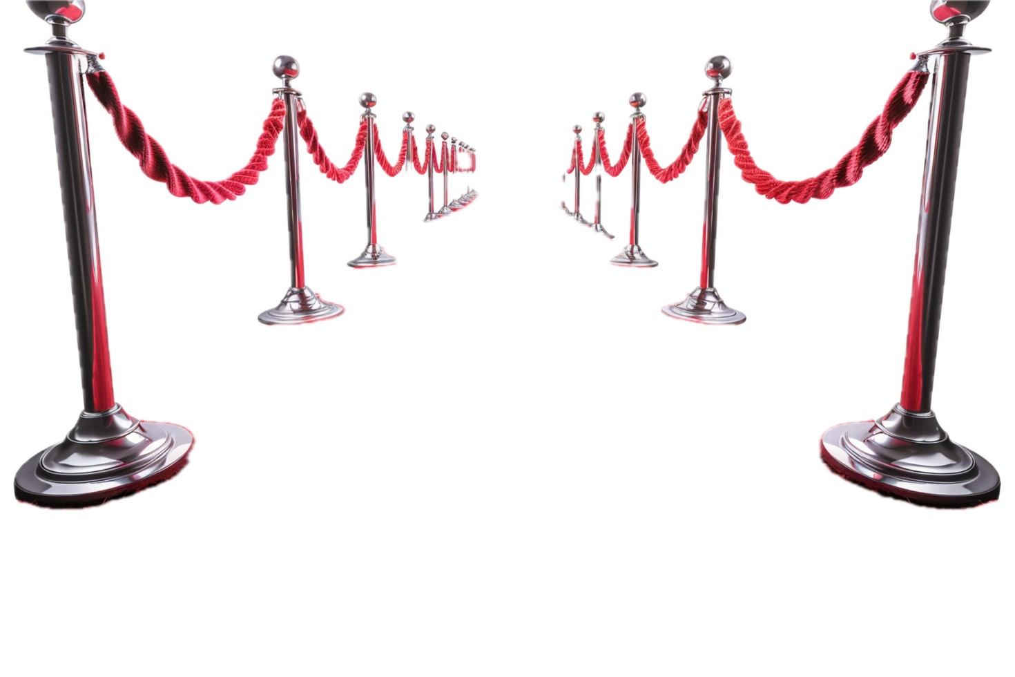 AI generated Red Carpet Event Entrance with Velvet Ropes png
